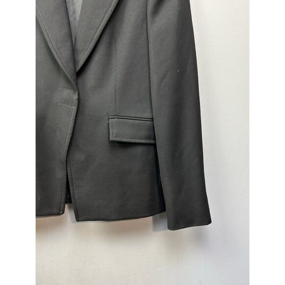 J Crew Black Blazer Wool‎ Womens 4 One Button Classic Preppy Jacket - Picture 7 of 9
